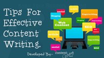 Tips for effective content writing.