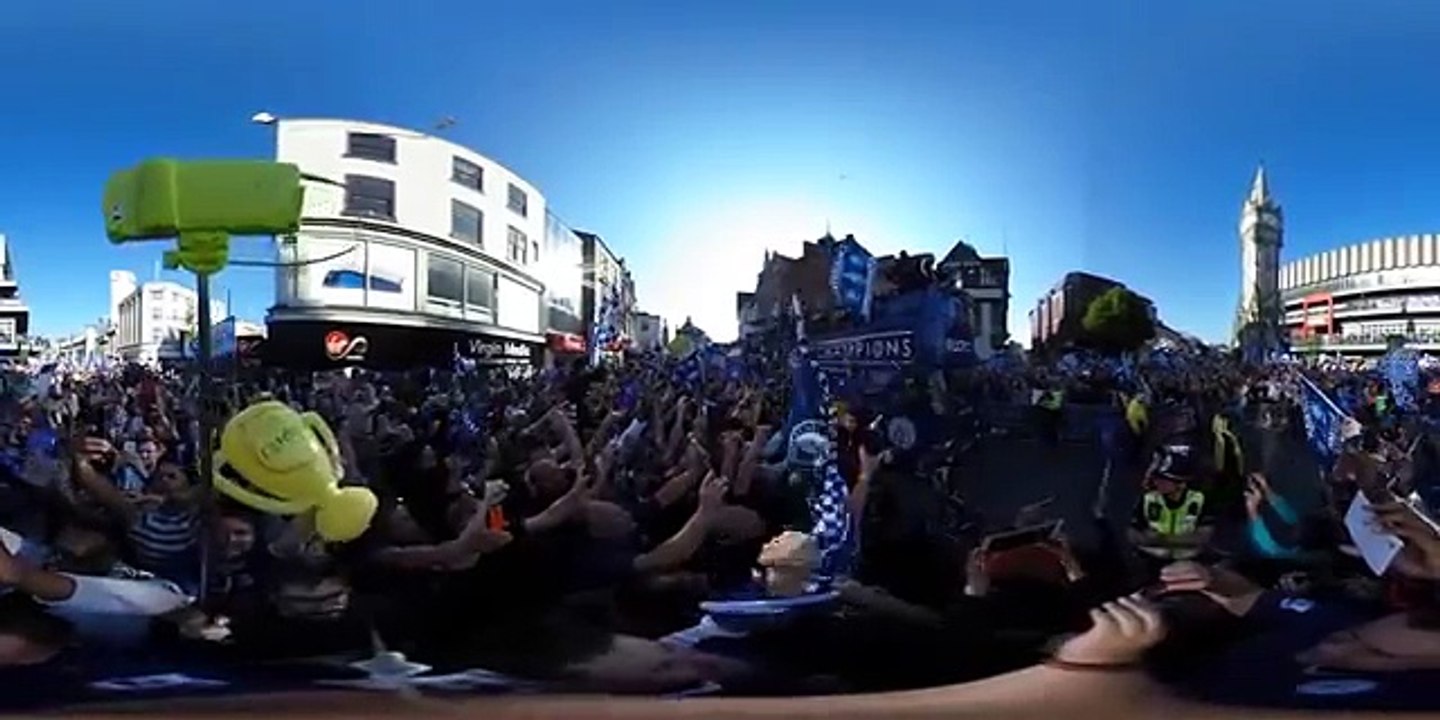 Leicester City parade (360 video)- Fans celebrate Premier League title win - BBC News