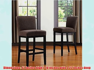 Orion Chocolate Brown Linen Upholstered 29-inch Bar Stool