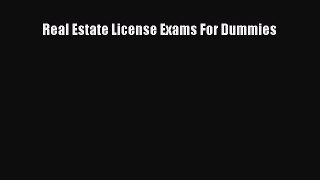 Download Real Estate License Exams For Dummies PDF Online