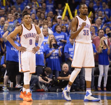 Le duo Durant-Westbrook dompte Stephen Curry et les Warriors (vidéo)