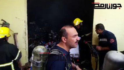 السيطرة على حريق بشركة شحن للبضائع بالغردقة وإصابة 4 بالإختناق