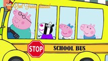 Wheels On The Bus PEPPA PIG Go round and round -  Fun Daddy Finger Dinosaurs Collection
