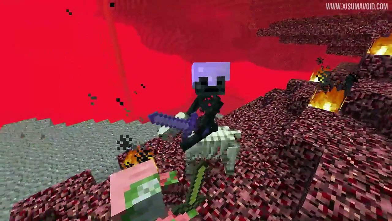 Minecraft 1.9 Wither Skeleton Horse Rider Mob (Survival) Tutorial