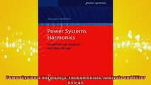 READ book  Power Systems Harmonics Fundamentals Analysis and Filter Design Full Free