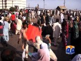 Locals protest at Native Jetty bridge against power cuts -17 May 2016