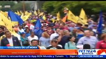 Oposición venezolana llama a marchar en municipio Libertador de Caracas hasta el CNE