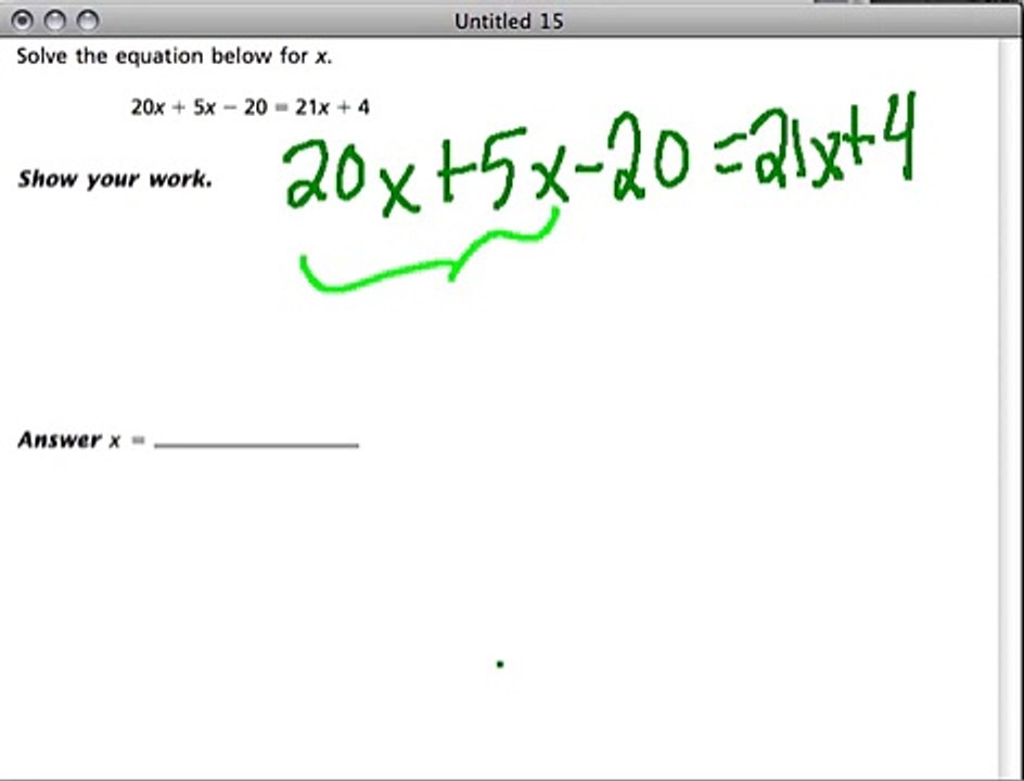 Algebra Solving for x - 17