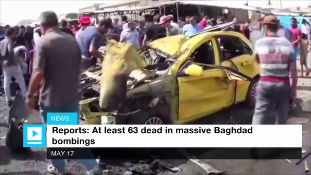 Reports: At least 63 dead in massive Baghdad bombings