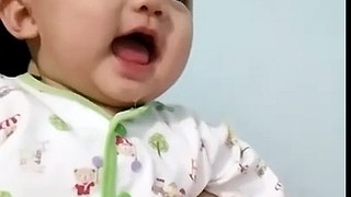 Baby laughing