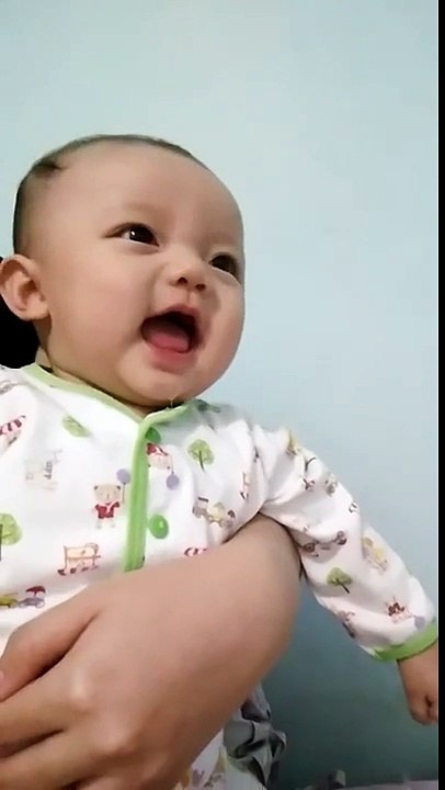 Baby laughing