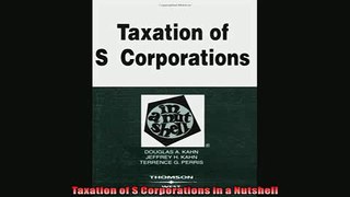 Free book  Taxation of S Corporations in a Nutshell
