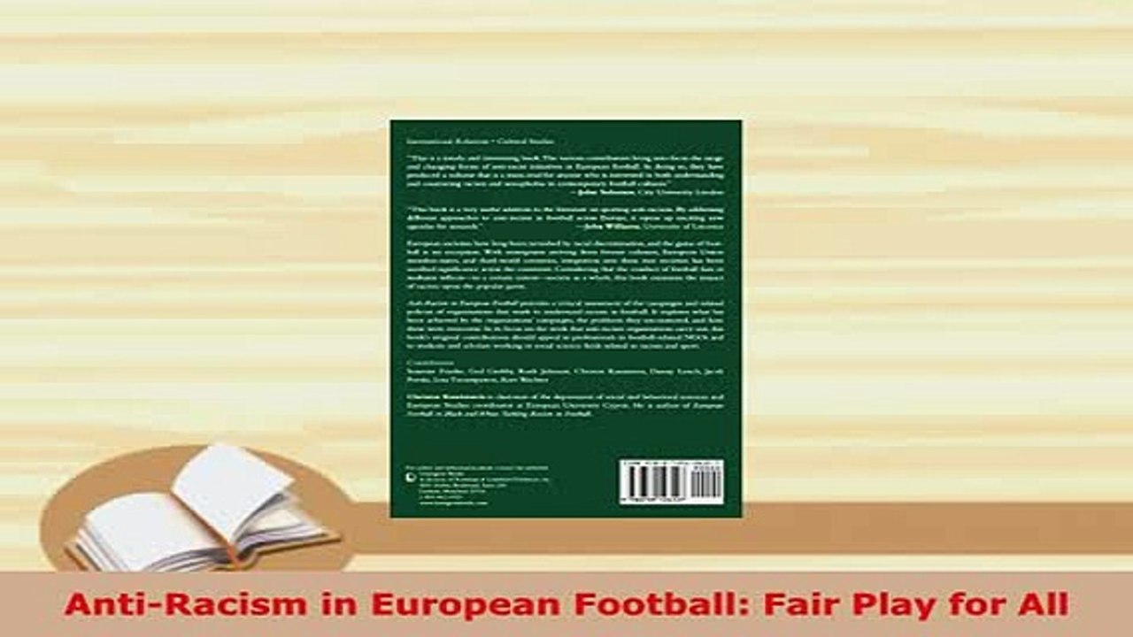 Download  AntiRacism in European Football Fair Play for All  Read Online