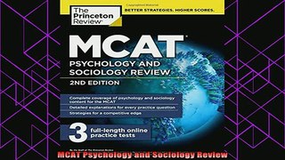 new book  MCAT Psychology and Sociology Review