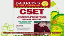 read here  Barrons CSET California Subject Matter Exams for Teachers Multiple Subjects