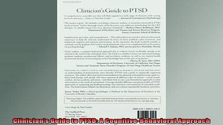 Read here Clinicians Guide to PTSD A CognitiveBehavioral Approach