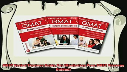 new book  GMAT Verbal Strategy Guide Set Manhattan Prep GMAT Strategy Guides