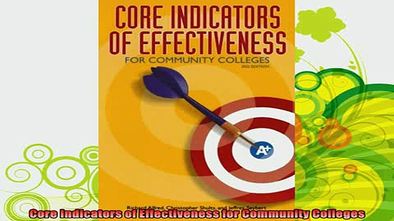 best book  Core Indicators of Effectiveness for Community Colleges