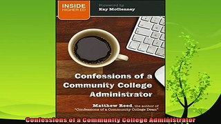 new book  Confessions of a Community College Administrator