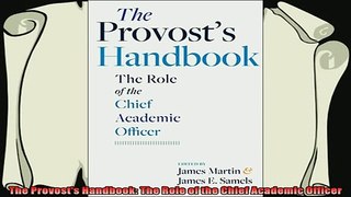 best book  The Provosts Handbook The Role of the Chief Academic Officer