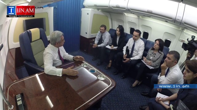 Интервью Президента Армении в самолете