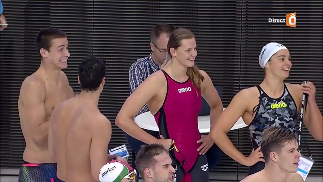 séries relais 4x100m 4 nages mixte - ChE 2016 natation (Stasiulis, Bussière, Wattel, Hache)