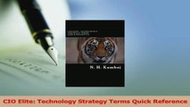 Read  CIO Elite Technology Strategy Terms Quick Reference Ebook Free