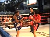 Mongolian woman muay thai boxer Battulga Khaliun vs Thailand