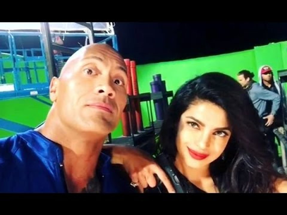 BAYWATCH Set Video with Dwayne Johnson and Sexy Villainess Priyanka Chopra (2016) HD