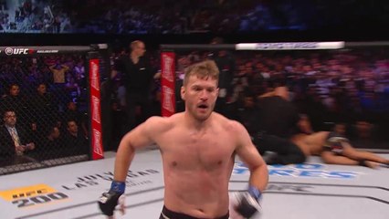 Stipe Miocic displays his knock it out of the park power