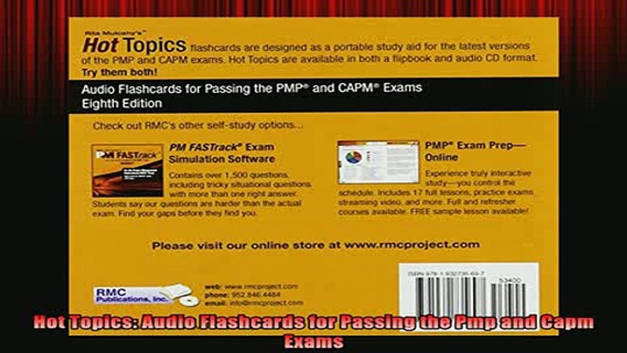 Downlaod Full PDF Free  Hot Topics Audio Flashcards for Passing the Pmp and Capm Exams Full EBook