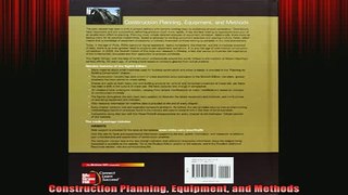 FREE EBOOK ONLINE  Construction Planning Equipment and Methods Full EBook