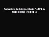 [PDF] Contractor's Guide to QuickBooks Pro 2010 by Karen Mitchell (2010-03-17) [Download] Full