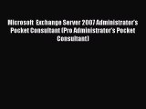 [PDF] Microsoft  Exchange Server 2007 Administrator's Pocket Consultant (Pro Administrator's