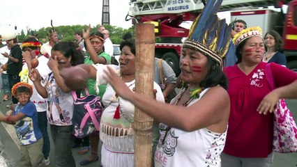 Índios protestam em Brasília