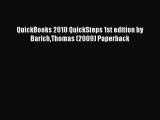 [PDF] QuickBooks 2010 QuickSteps 1st edition by BarichThomas (2009) Paperback [Download] Full