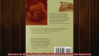 Free book  Horses at Work Harnessing Power in Industrial America