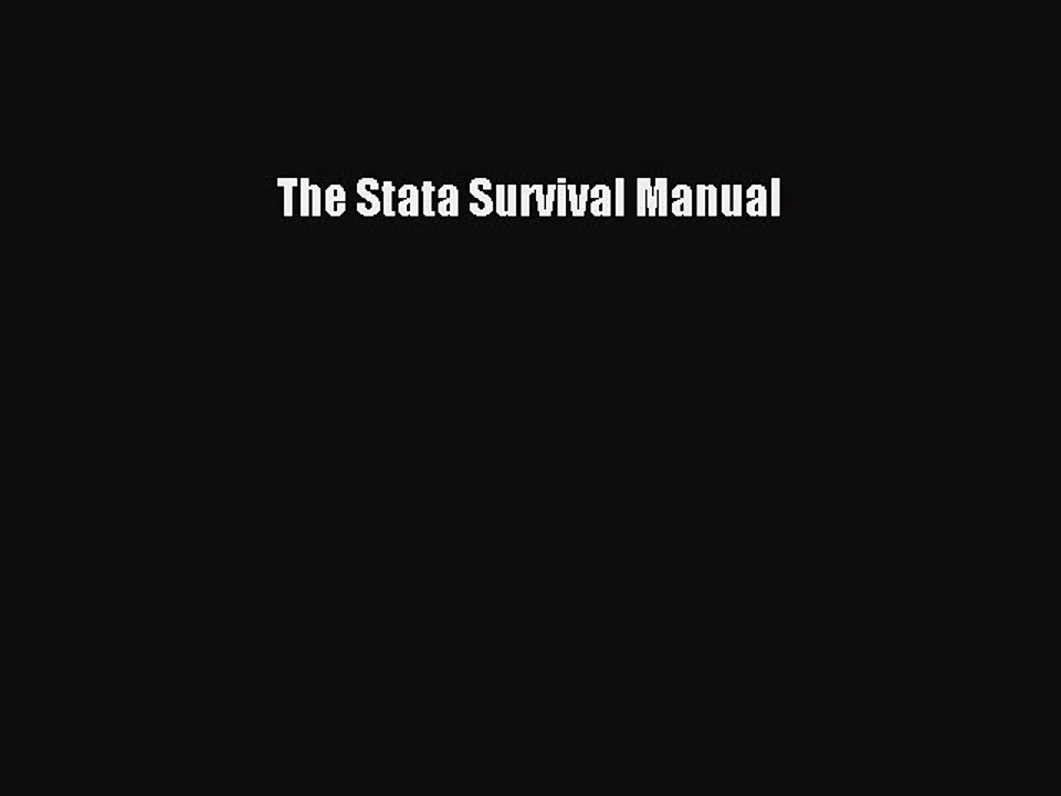 Download The Stata Survival Manual PDF Free