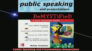 READ book  Public Speaking and Presentations Demystified Full Free