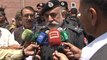 IGP KP, Mr. Nasir Khan Durrani, talking to Media during his visit to Police School of Public Disorder & Riot Management,