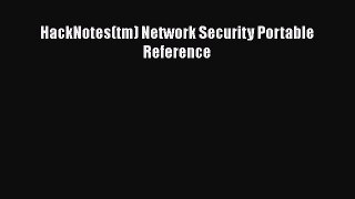 Read HackNotes(tm) Network Security Portable Reference Ebook Free