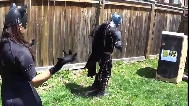CATWOMAN VS ZOMBIE BATMAN VS GODZILLA VS SPIDERMAN VS FROZEN ELSA - IN REAL LIFE - SUPERHERO BATTLE