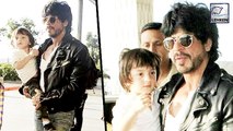 Shahrukh Khan CARRIES AbRam At Airport