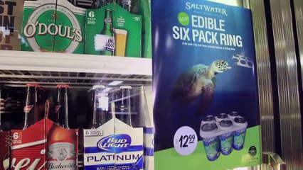 Un pack de bières écolo mangeable par les poissons et biodégradable !