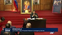 Venezuela: lawmakers reject President Maduro's emergency decree