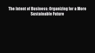 Read The Intent of Business: Organizing for a More Sustainable Future Ebook Free