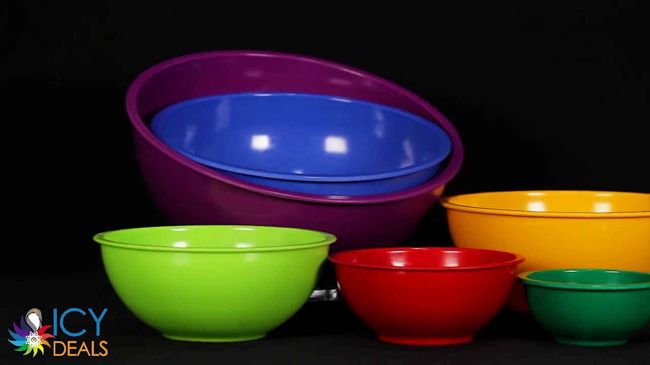 Colored Melamine Mixing Bowls