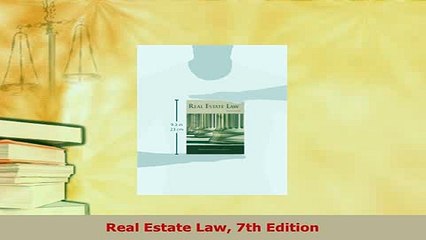 PDF  Real Estate Law 7th Edition  Read Online