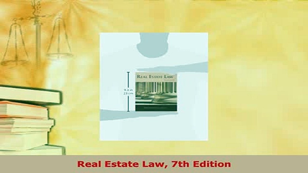 PDF  Real Estate Law 7th Edition  Read Online