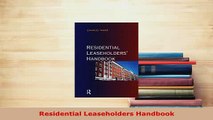 Download  Residential Leaseholders Handbook Free Books